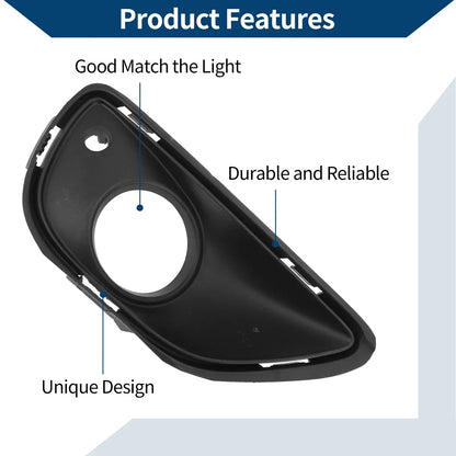 Front Right Fog Light Grill for Porsche Cayenne (2011-2018) - Black