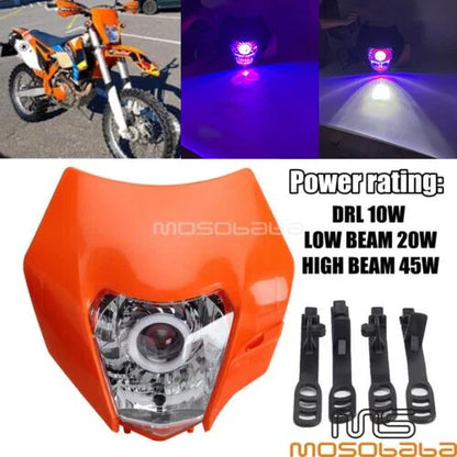 LED Headlight Fairing for KTM EXC-F XCW Six Days 300-500 Enduro (2017-2023)