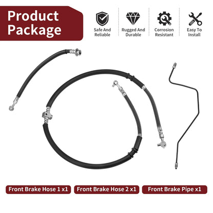 Front Brake Hose Lines Pipe Kit for Yamaha Raptor 700R (2006–2024)