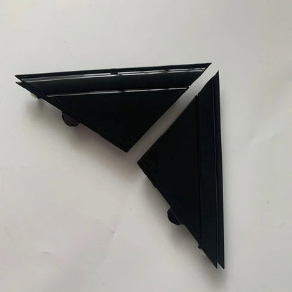 Bright black mirror triangle trim plate for Fiat 500 (2007–2023)