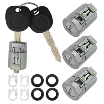 4 Pcs Door Lock Cylinder & 2 Keys for Chevrolet Express 1500 2500 3500 (2001-2010)
