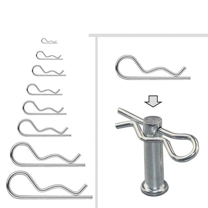 Hitch Pin Clip / 100 PCS / Carbon Steel Zinc Plated for Car Mechanic