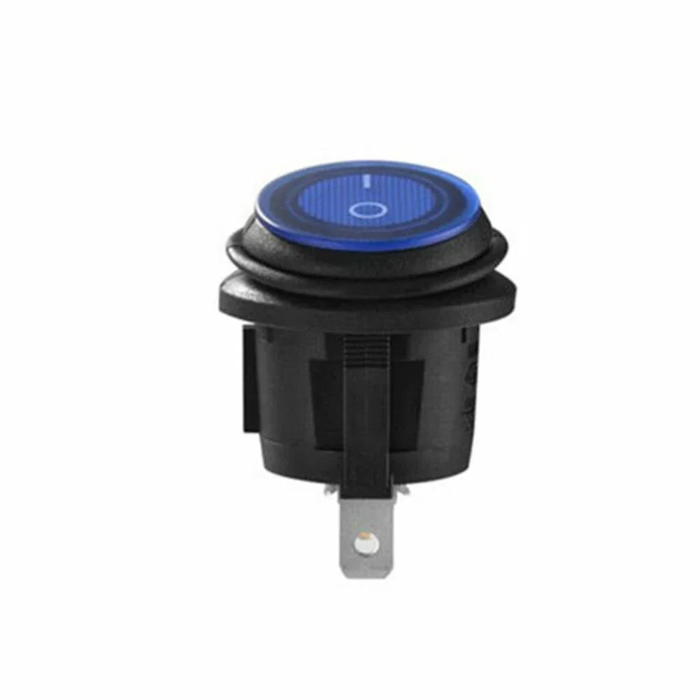 ON/OFF LED Round-Blue Light Rocker-Switch for Multiple Makes & Models