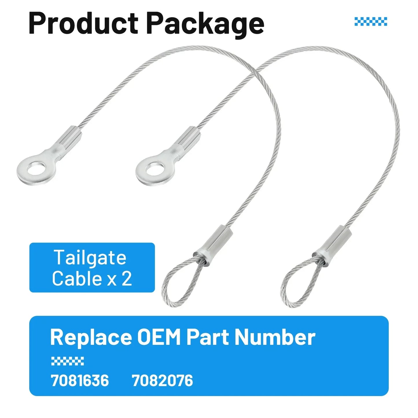 2 x Tailgate Cable for Polaris Ranger 500 (2011–2022)