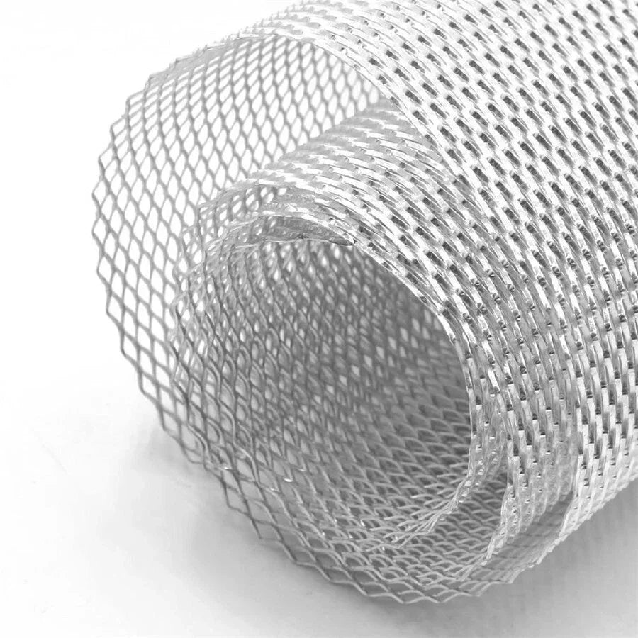 40x13" Aluminium Silver Rhombus Grille Mesh Cover for Car