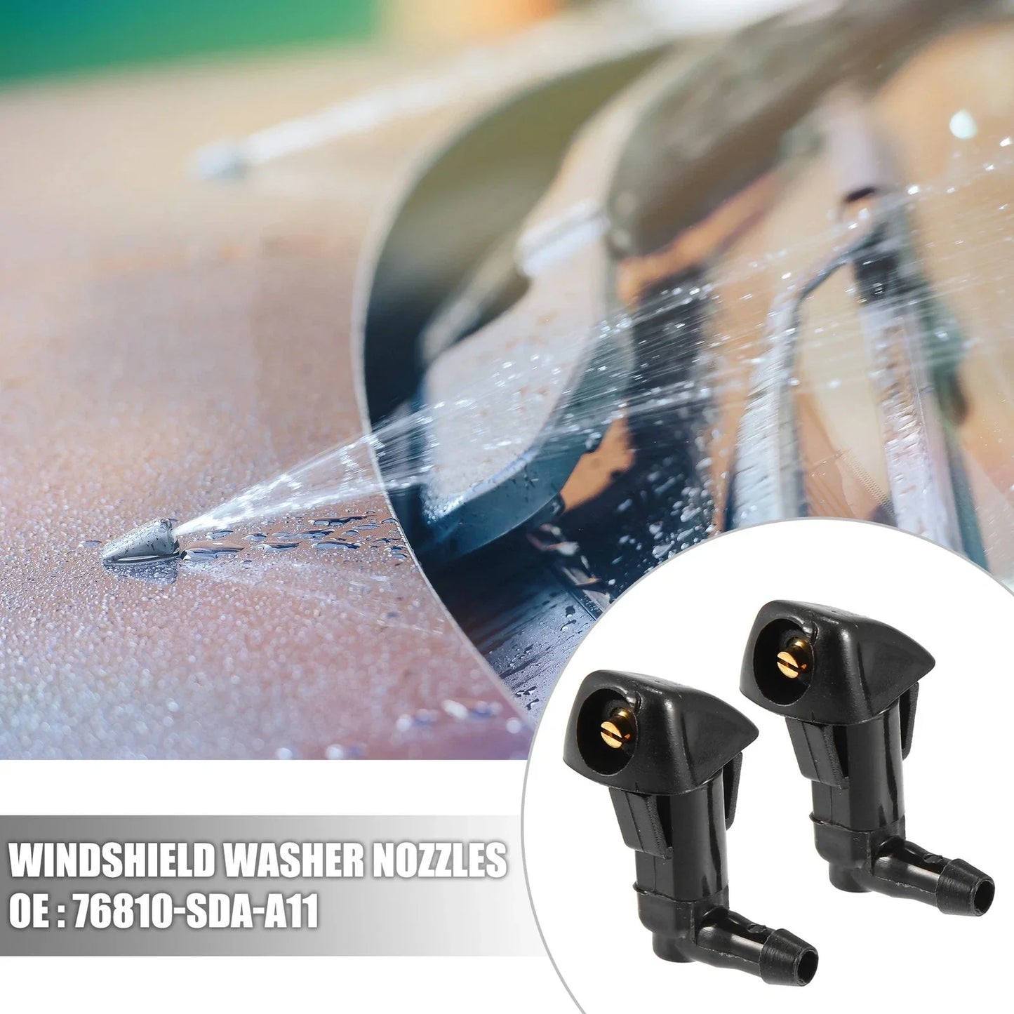 4 x Windshield Washer Nozzle Kit for Honda Civic, Odyssey, Accord (2001-2023)