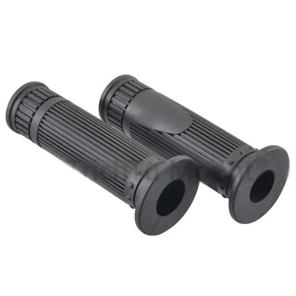 7/8" Rubber Handlebar Grips for Universal Motorbike - Black