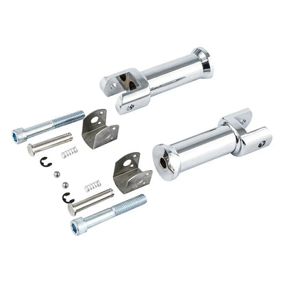Chrome Rider Driver & Passenger Footpegs Bracket for Harley Low Rider (18-25)