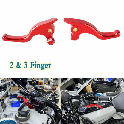 Finger Hand Brake Clutch Levers for Harley Touring Street Glide (2017-2020)