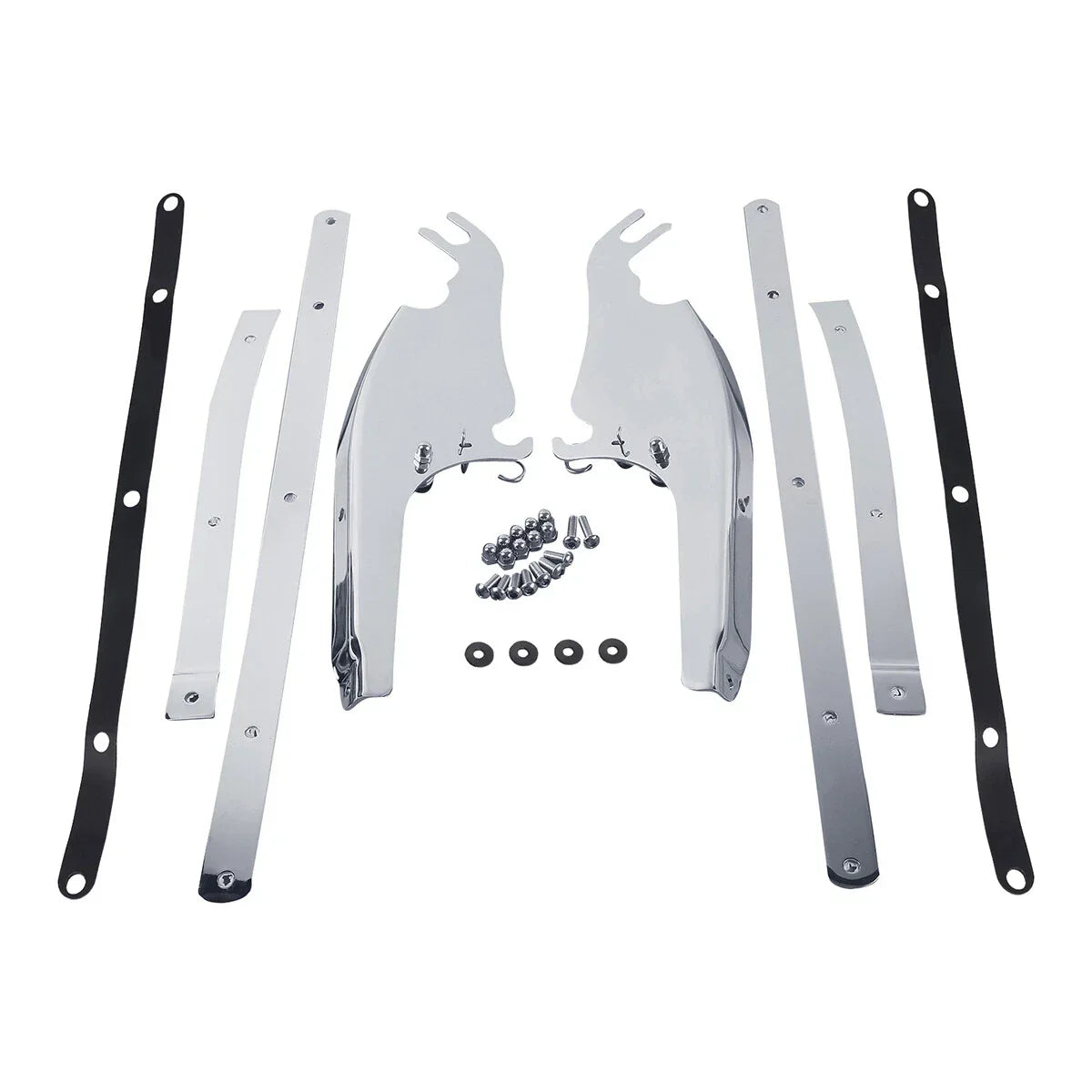Chrome Windshield Mount Bracket for Harley Softail Fatboy Heritage (2000-2017)