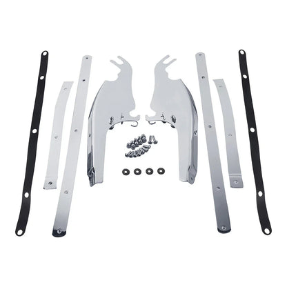 Chrome Windshield Mount Bracket for Harley Softail Fatboy Heritage (2000-2017)
