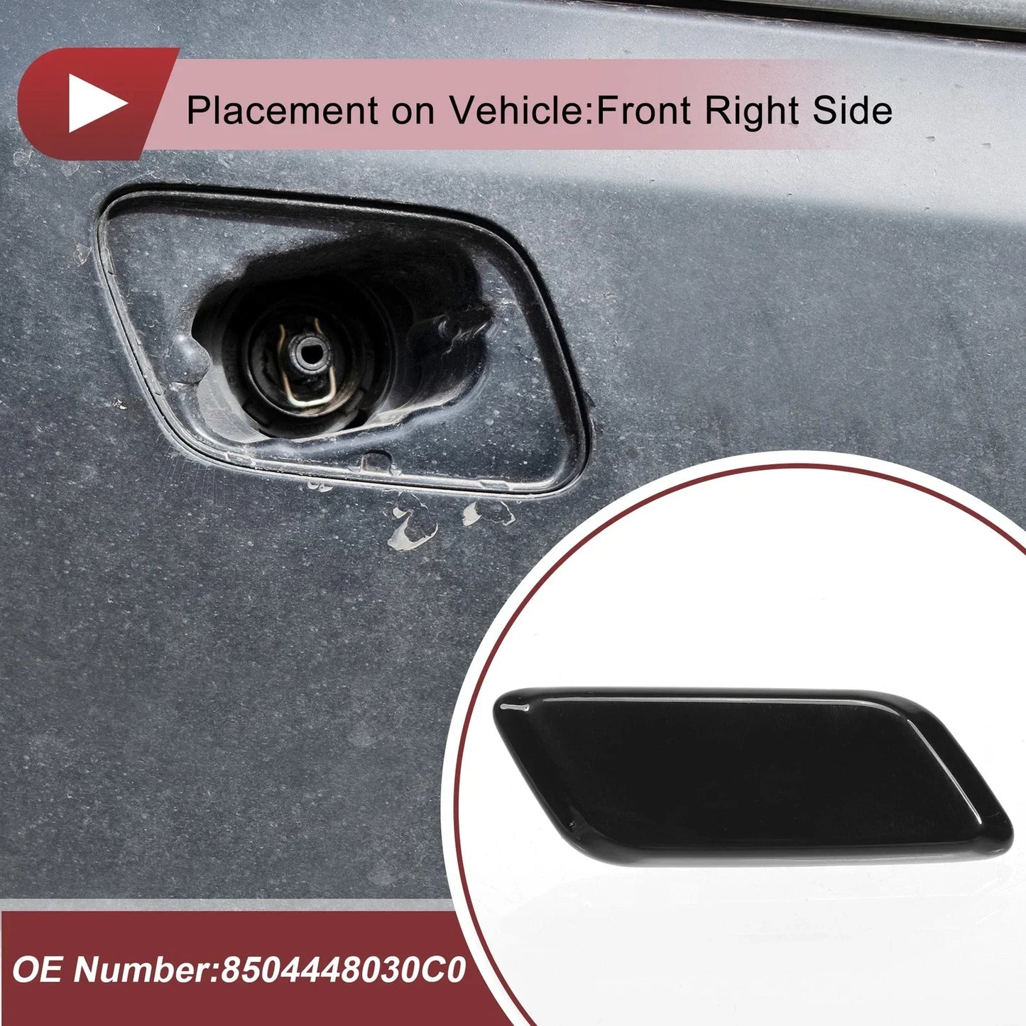Front Right Washer Nozzle Cover for Lexus RX350 (2012-2014) - Black 1 x Cap