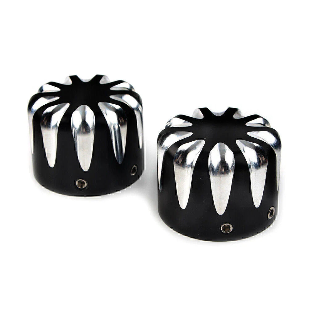 Black CNC Front Axle Cap Nut Cover for Harley Electra Glide Sportster