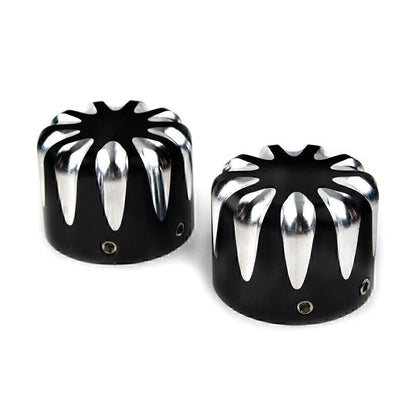Black CNC Front Axle Cap Nut Cover for Harley Electra Glide Sportster
