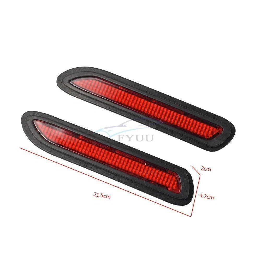 Red LED Rear Bumper Reflectors for Car Taillight Brake Fog Light