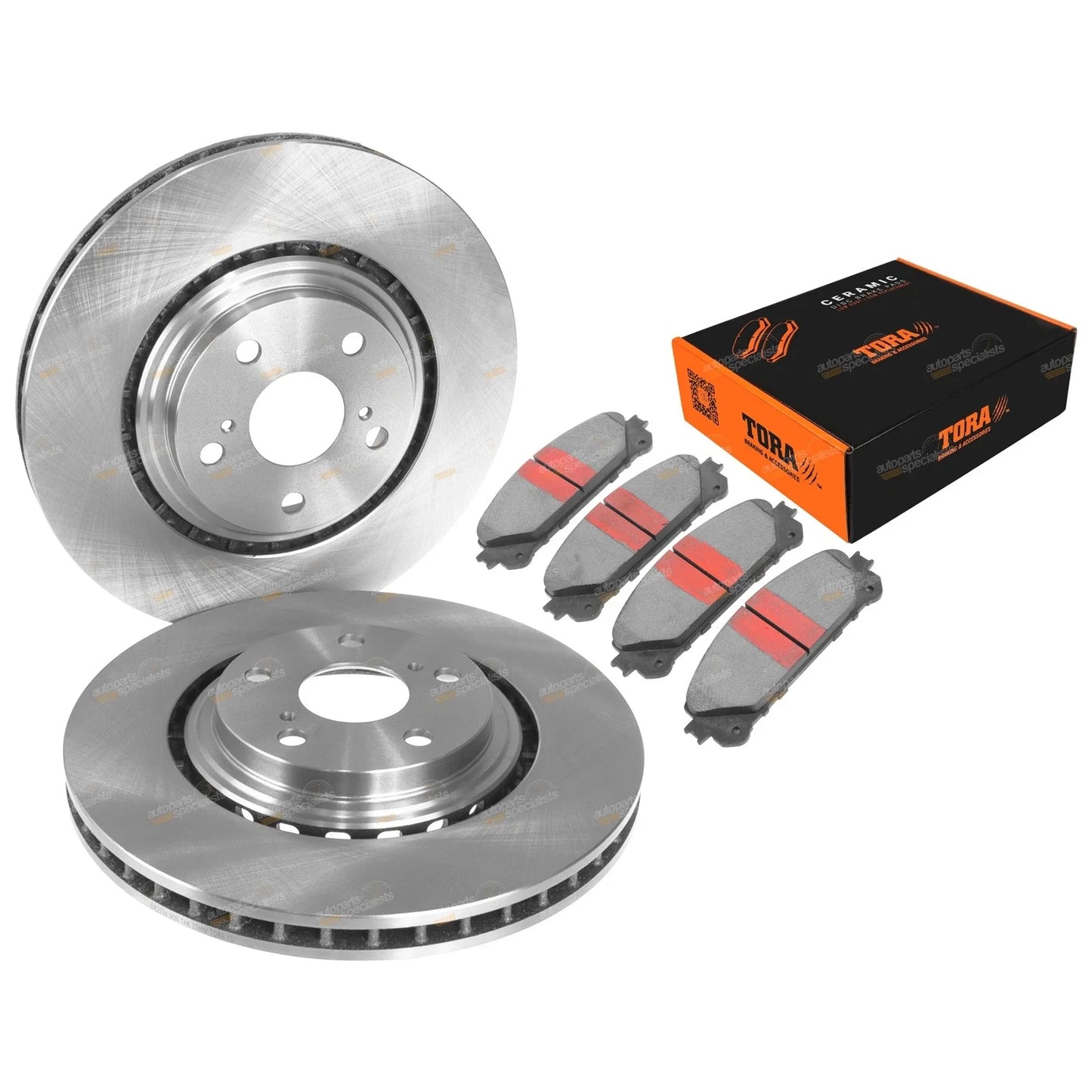 Front Disc Brake Rotors + Pads for Toyota Kluger (2007–2020)
