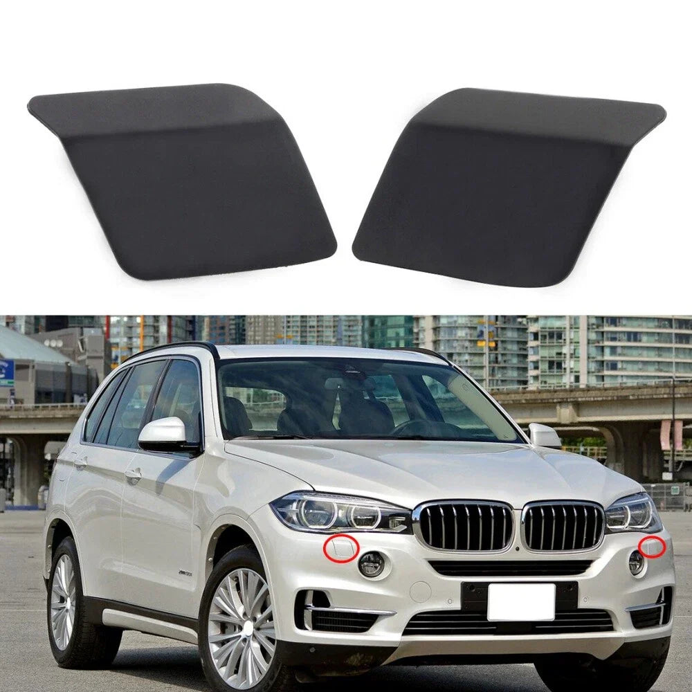 Front Bumper Headlight Washer Cover Caps for BMW X5 (2014-2018)