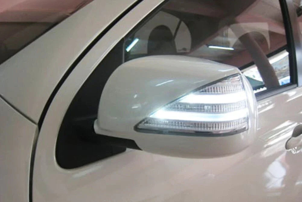 Black LED Mirror Covers for Mitsubishi L200 Triton Pajero Sport (2008-2023)