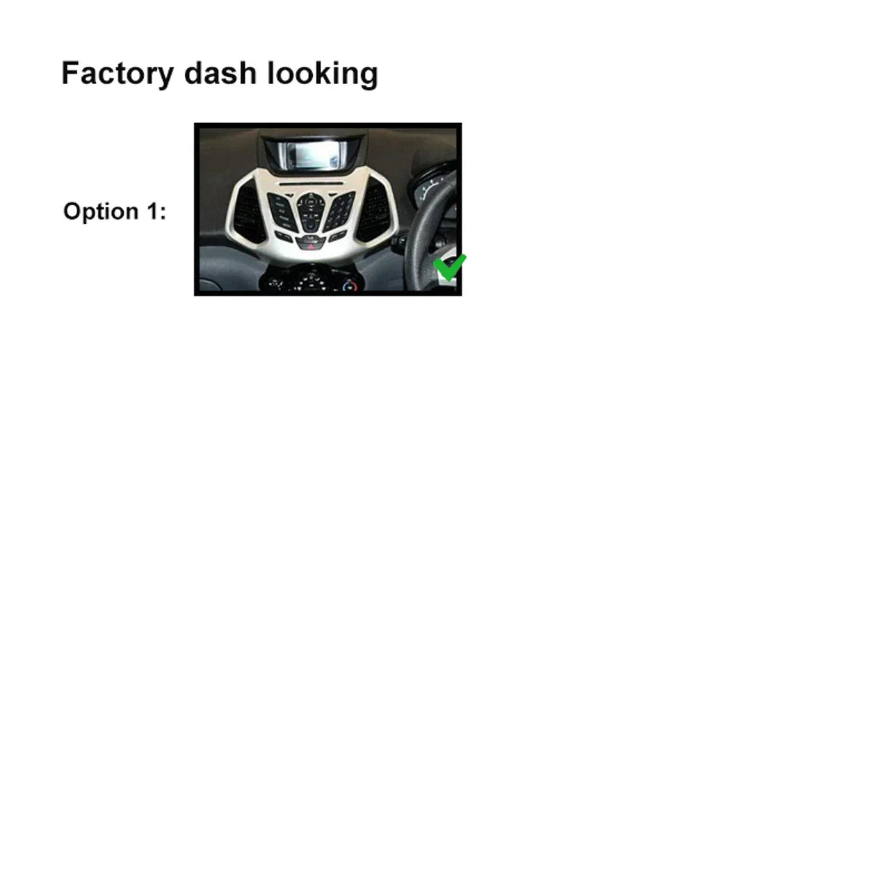 Camera for Ford Ecosport Head Unit Radio Apple Carplay Android 2013-2017