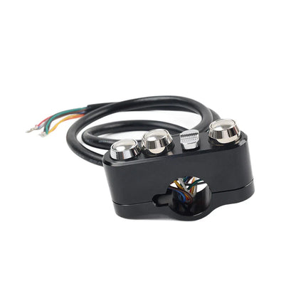 Handlebar Control Switches w/ Wiring Harness for Harley Dyna Sportster (2006-2023)