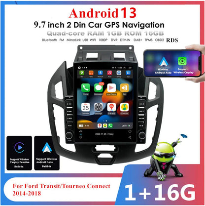 9.7" Android Stereo GPS Navigation for Ford Transit/Tourneo Connect (14-18)
