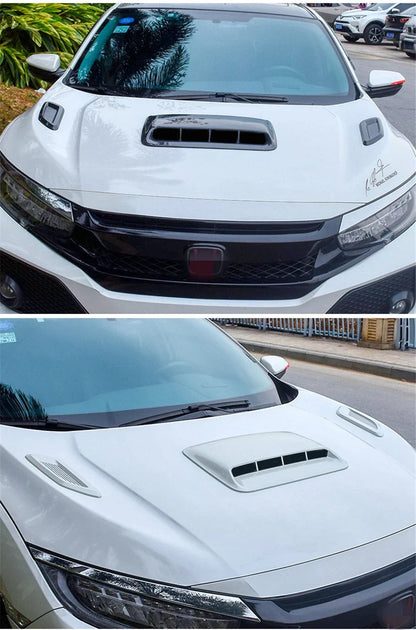 Glossy Black Air Flow Intake Hood Scoop Vent Cover for Universal Car