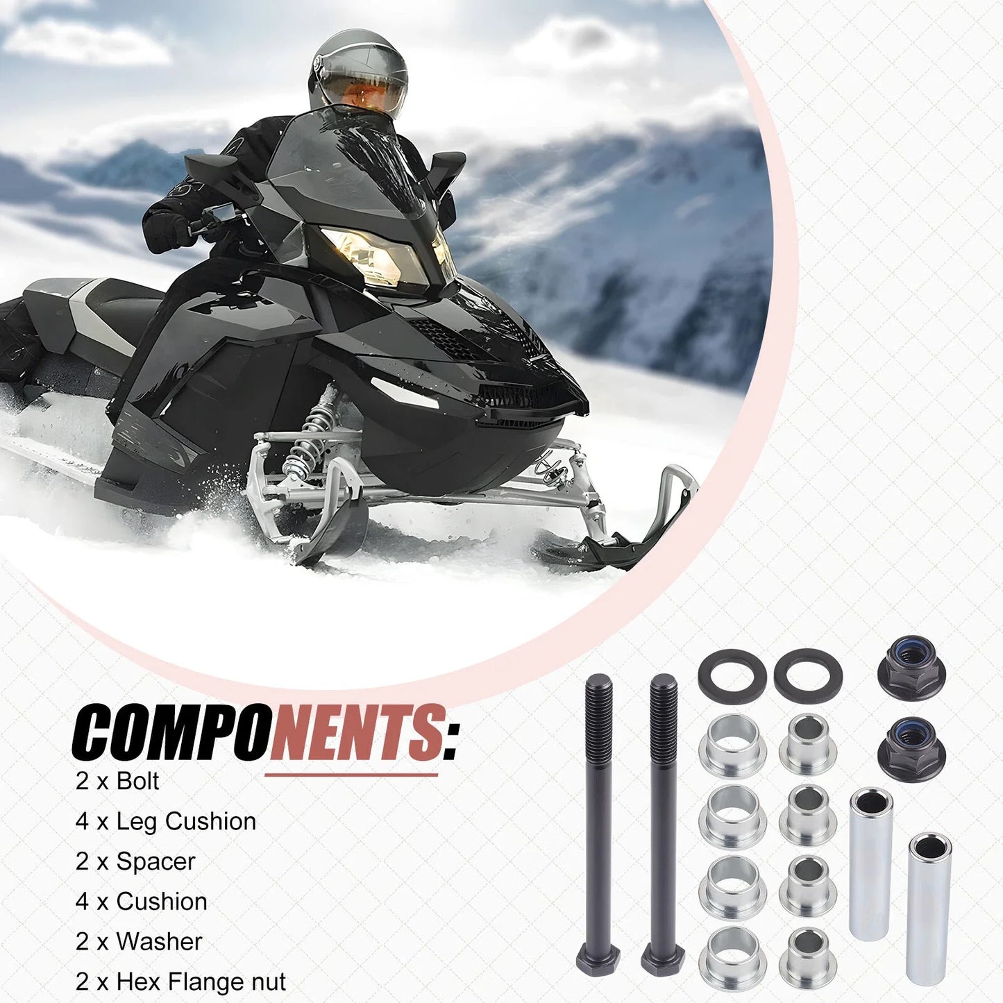 Front End Ski Leg Repair Kit for Ski-Doo REV XP Summit Renegade (2003–2015)