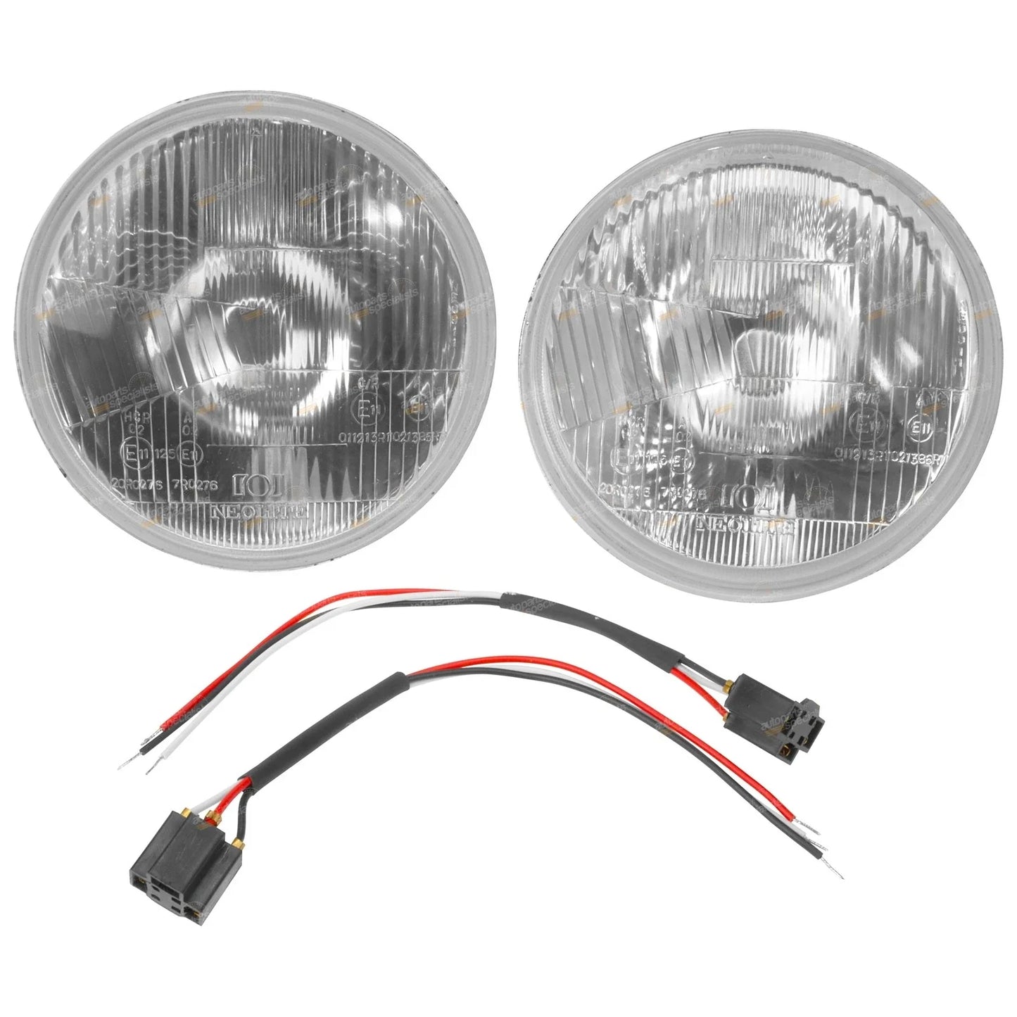 Headlight Upgrade Kit 7in Round Glass Lenses for Ford
