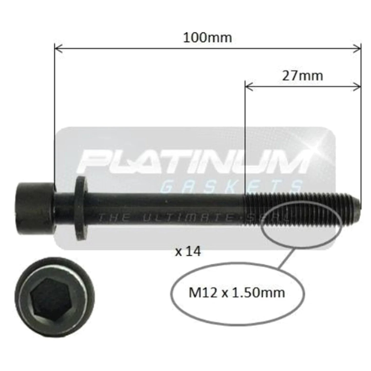 Cylinder Head Bolt Set 6cyl 4.8L TB48DE for Nissan Patrol GU (2001-2010)