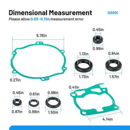 Complete Gasket Kit W/ Oil Seal for Yamaha YZ125 (1998–2004)