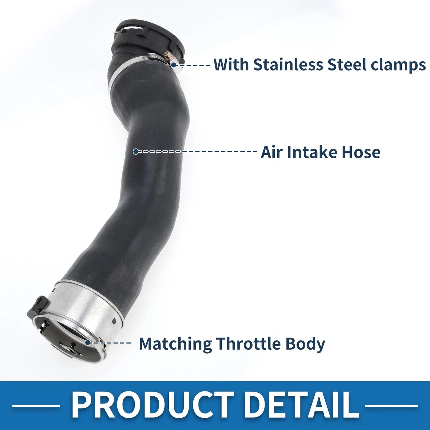 Engine Air Intake Hose with Clamps BMW 5 Series E60 (2006-2009)