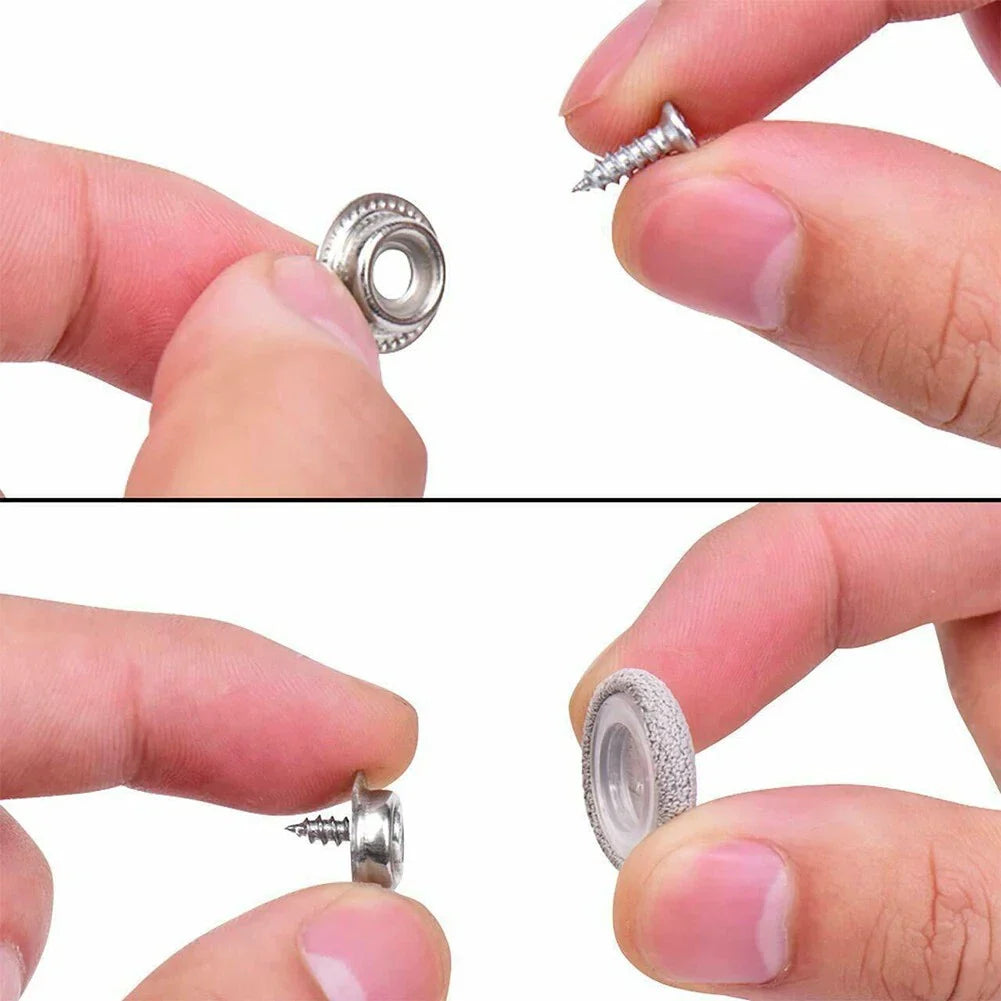 2 x Ceiling Car Roof Buckle Gray Push Pins