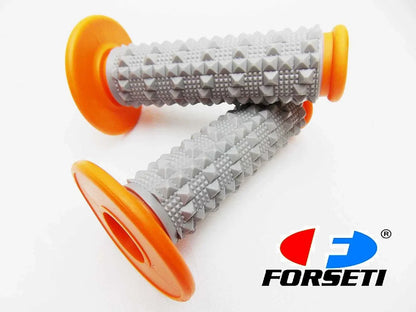 Orange Grey Diamond Top Handlebar Grips for Suzuki RM80