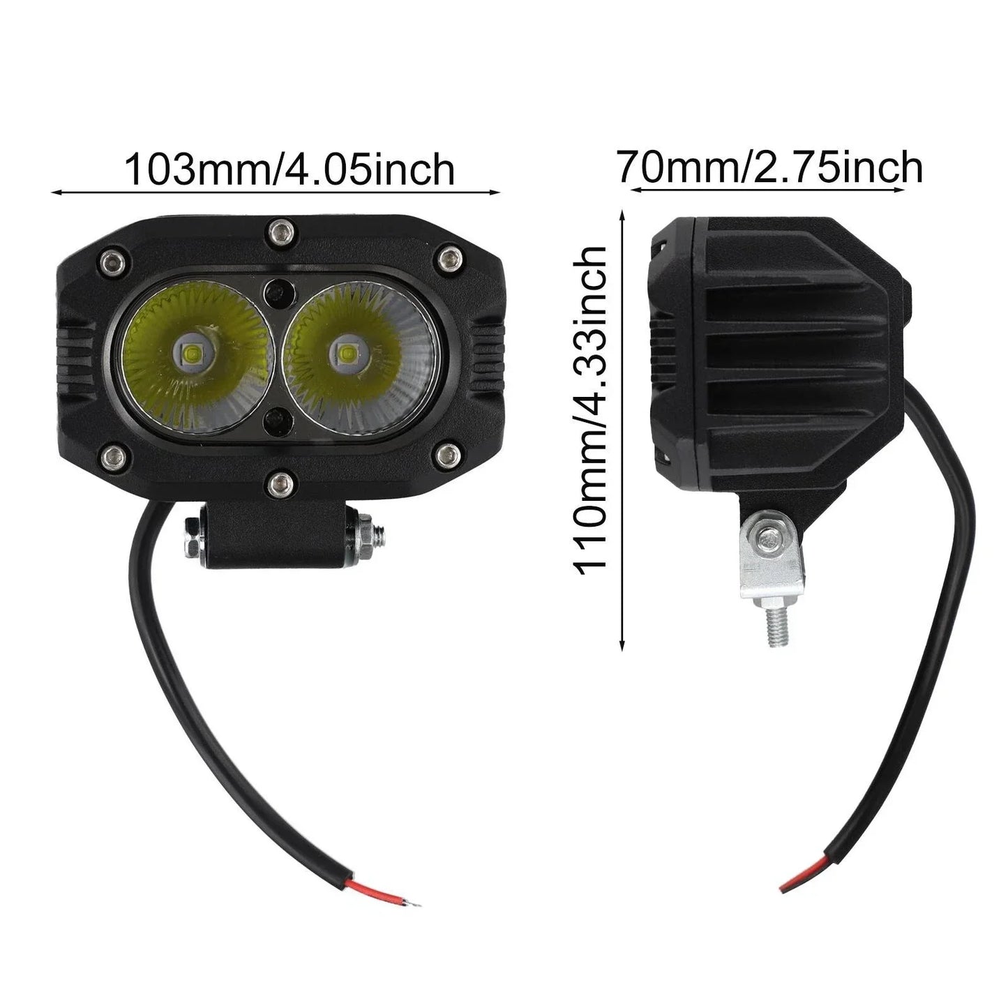 4 Inch LED Cube Pods Work Light Bar Spot Fog Lamp Driving Offroad for Truck ATV