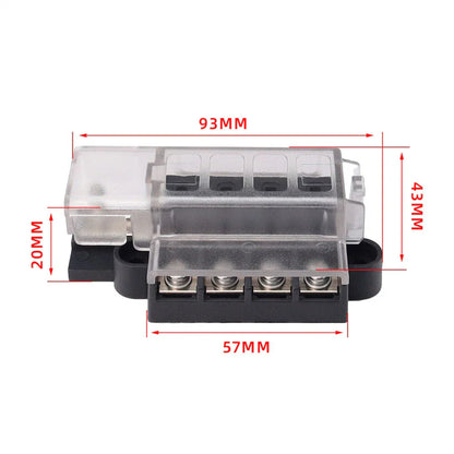 4-Way 12V-32V Car Electrical Fuse Box Circuit Breaker Blade Fuse Kit (N/A)