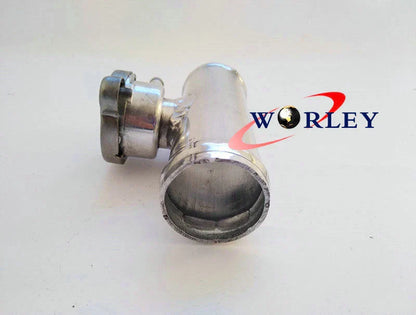 32mm Aluminum Inline Radiator Hose Pipe Filler Neck & 1.1 BAR Cap for Car