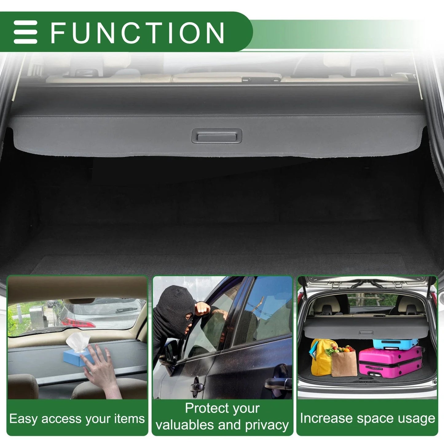 Retractable Cargo Cover for Mercedes-Benz B-Class W246 (2011-2018)