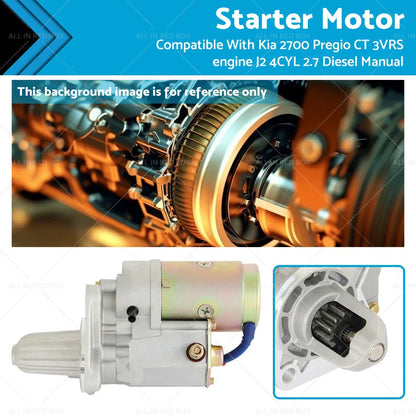 Starter Motor for Kia Pregio 2.7L 4CYL Manual (2002-2008)