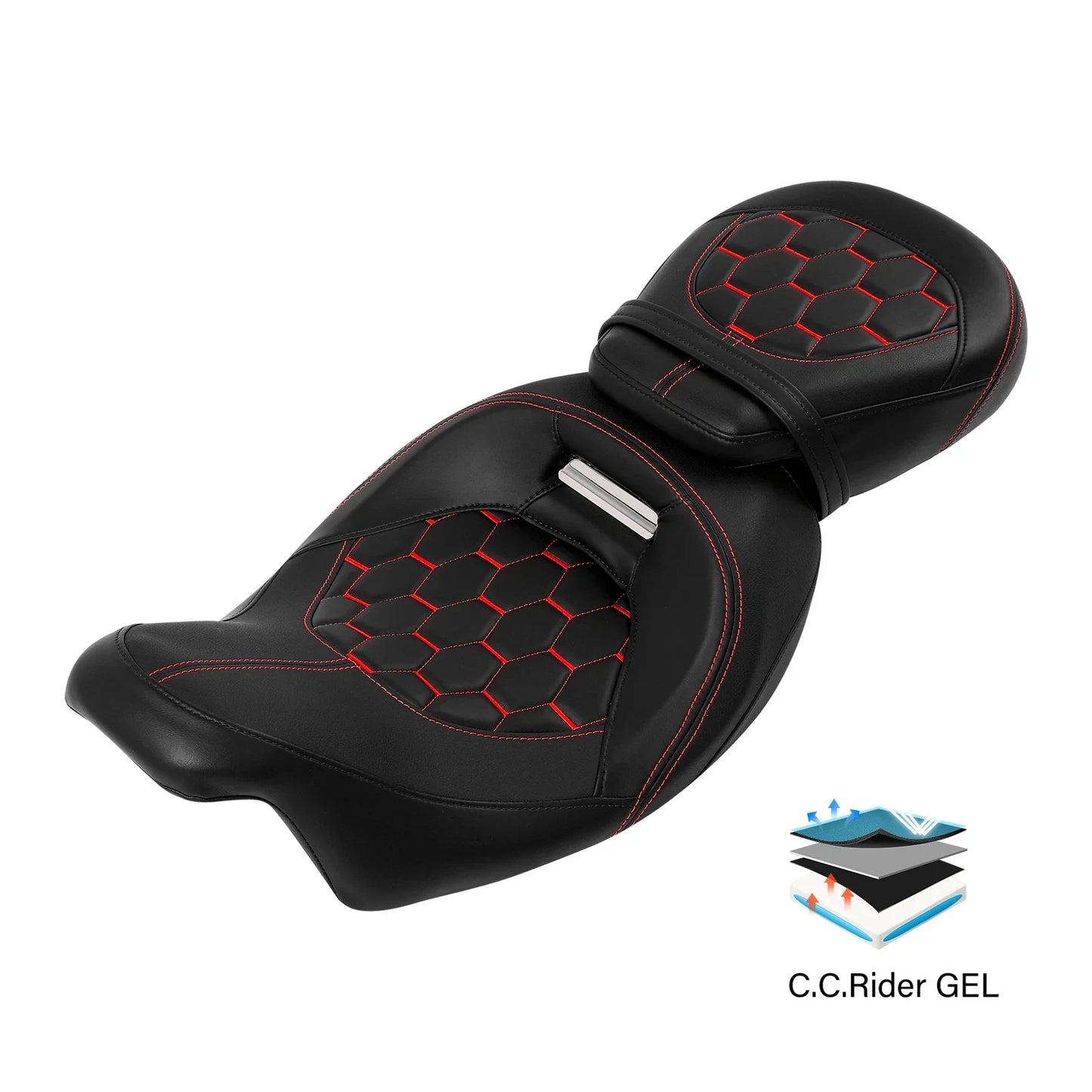 Gel Seats  Driver Passenger for Harley Electra Glide (2009-2023)