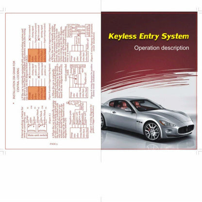 Keyless Entry System Control Box Kit for Universal Vehicle Door Lock Black