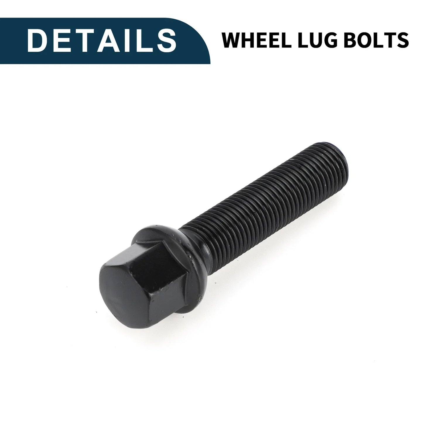 10 x M14x1.5mm Ball Seat Wheel Lug Bolts 55mm Shank for Volkswagen Porsche
