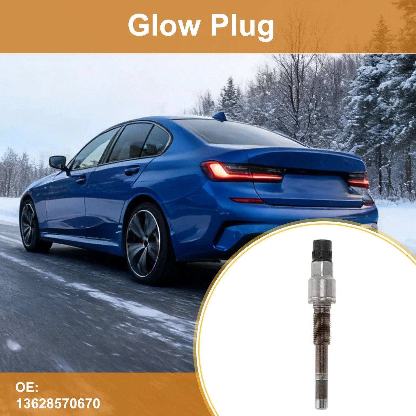 Glow Plug Diesel Glow Plugs Silver Tone Steel 1 Pc