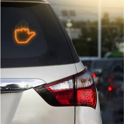 LED Gesture Light for Car Rear Windshield - Palm Shape (Fits Various Models)