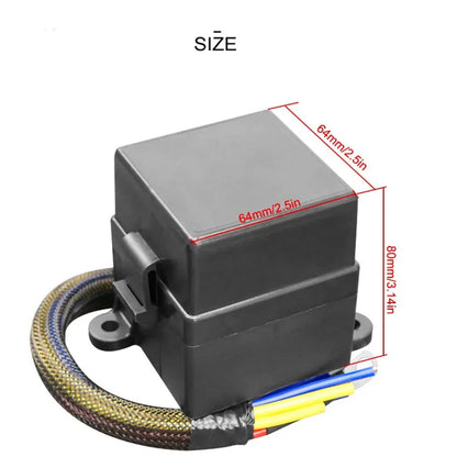 Pre-Wired Fuse Relay Box w/  4-Pin 80A Relay & 6 Fuses for Car Truck Boat