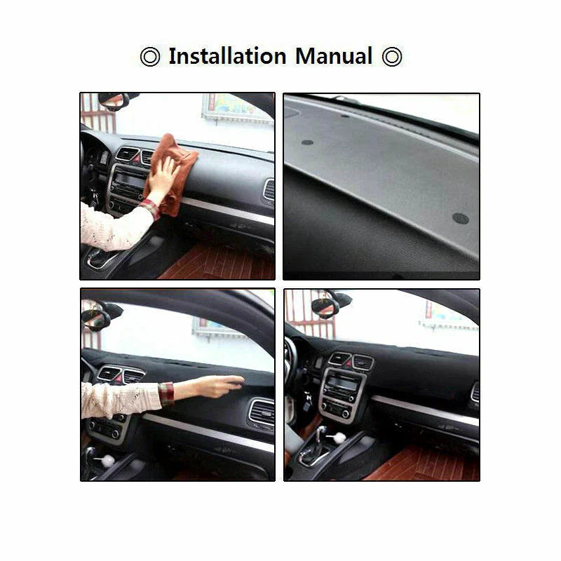 Non-Slip Dash Mat for Subaru Forester SJ S4 (2013-2018) Black Cover