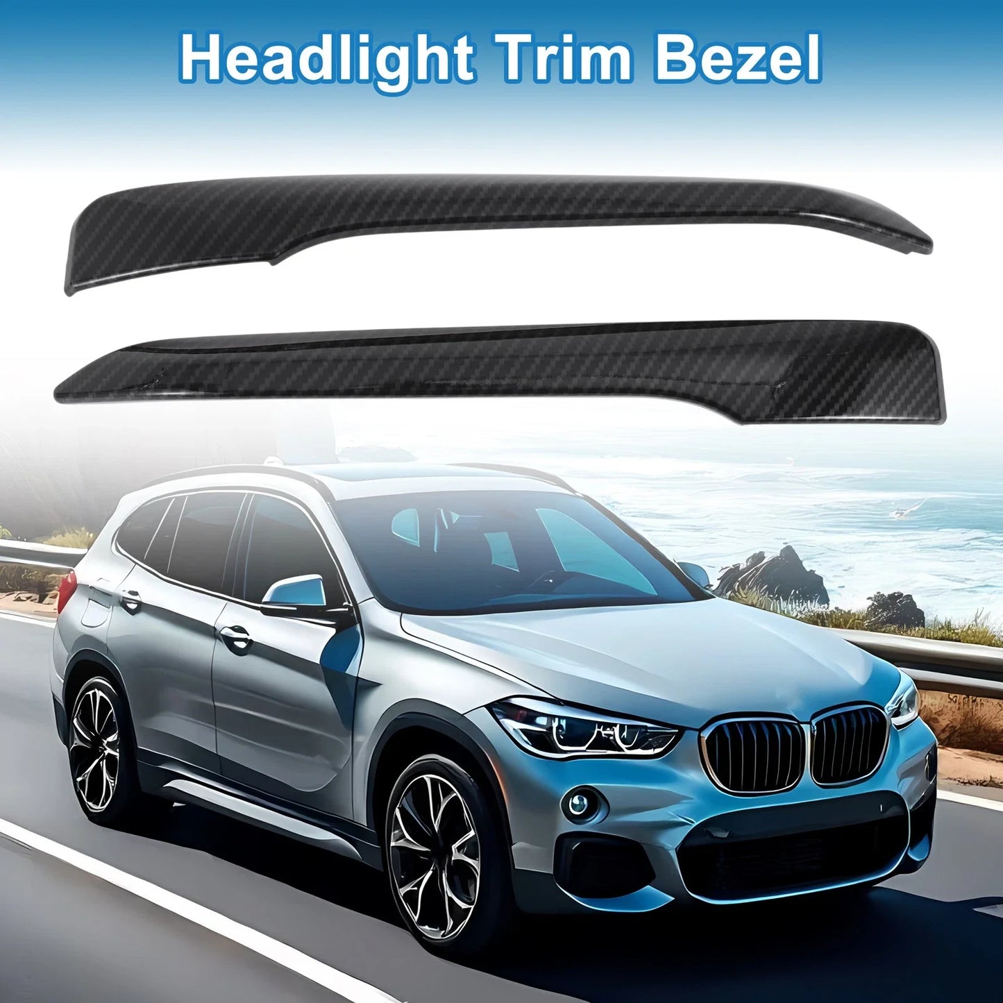 Front Left & Front Right Headlight Trim Bezel for BMW X1 F48 (2016 - 2019)