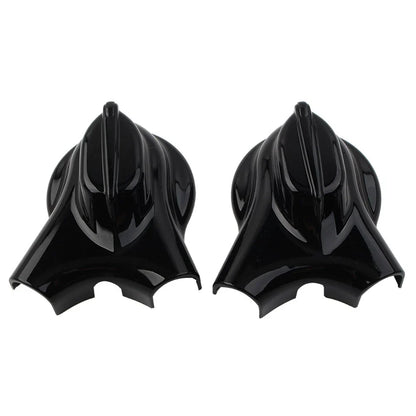 Black Rear Swingarm Axle Covers for Harley Heritage Softail (2008-2017)