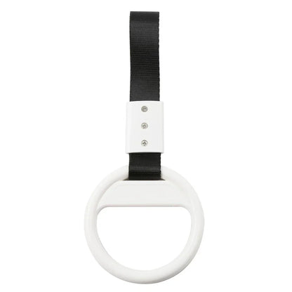 PVC Plastic Black & White Round Ring Handle Strap for Train Bus