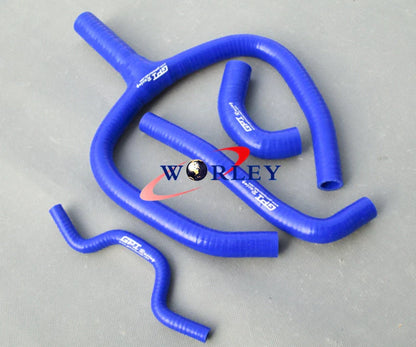 Aluminum Radiator + Blue Silicone Hoses for Kawasaki KXF250 KX250F (2011-2016)