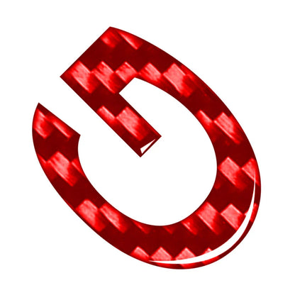 Carbon Red Letter Decals Stickers for Car Badge Emblem